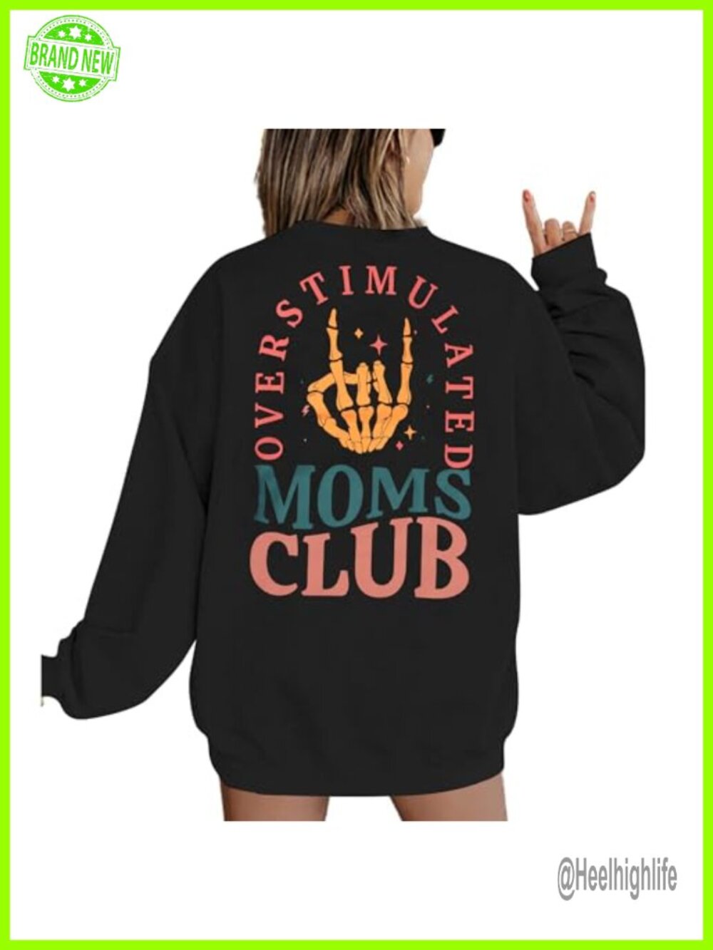 Oversized Mama Sweatshirt Cotton Crewneck Pullover Women Graphic Long Sleeve